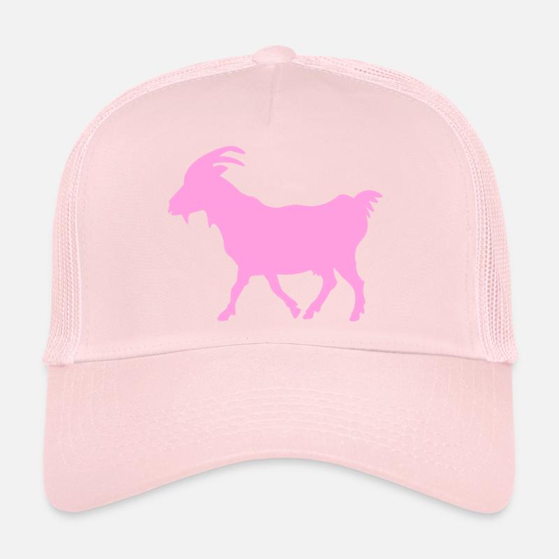 G.O.A.T. Rose de chèvre. Casquette trucker 