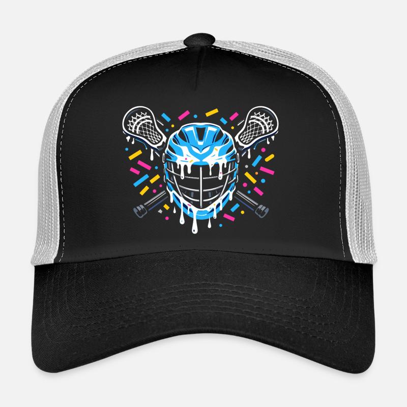 Lacrosse, joueurs de crosse, graphismes de crosse Casquette trucker 