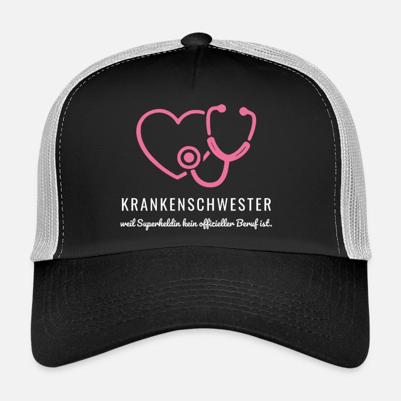 Krankenschwester Superheldin - Lustiges Pflege Med Trucker Cap