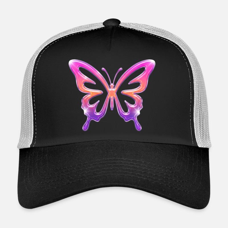 Neon-Schmetterling Gradient Trucker Cap