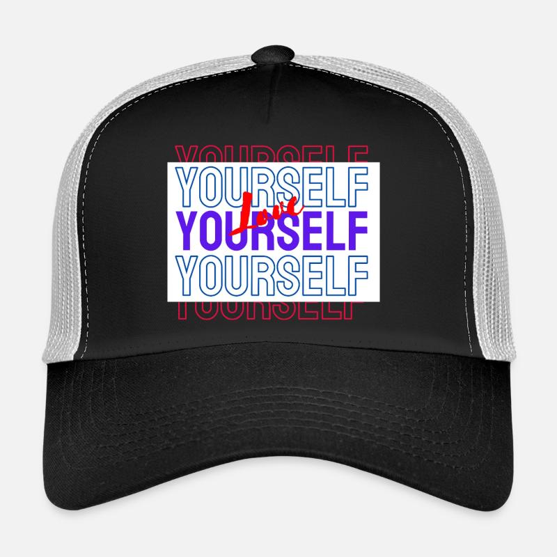 Love Yourself Pattern Love Yourself - Trucker Cap - black/stone grey