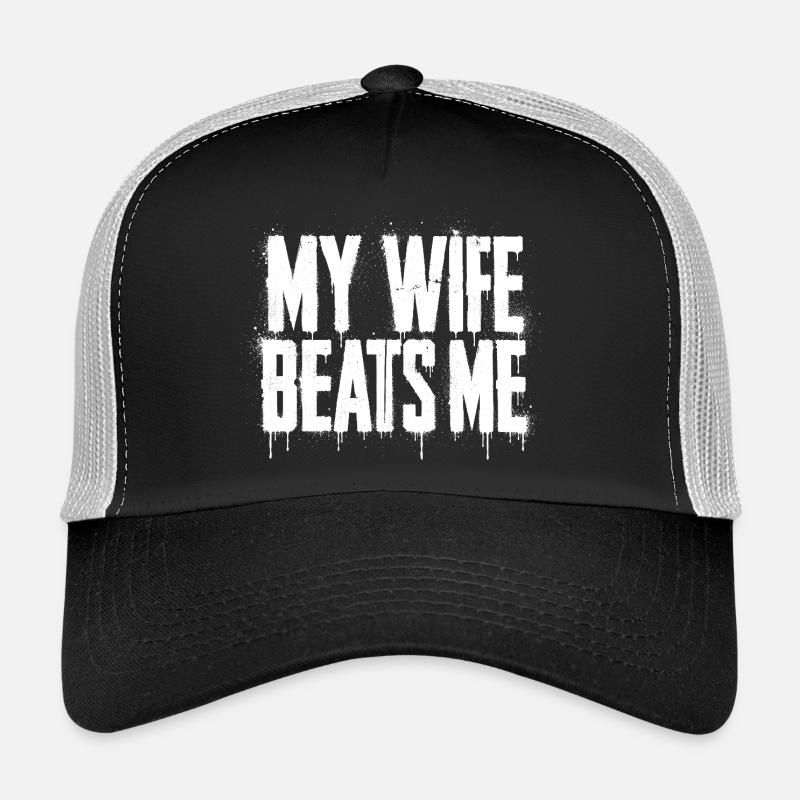 Texte grunge avec des éclaboussures Casquette trucker 