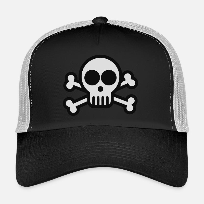 Skull & Cross Bones Pirate Trucker Cap