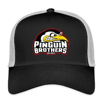 PINGUIN-Brüder Clan - Trucker Cap - Schwarz/Steingrau - Vorne