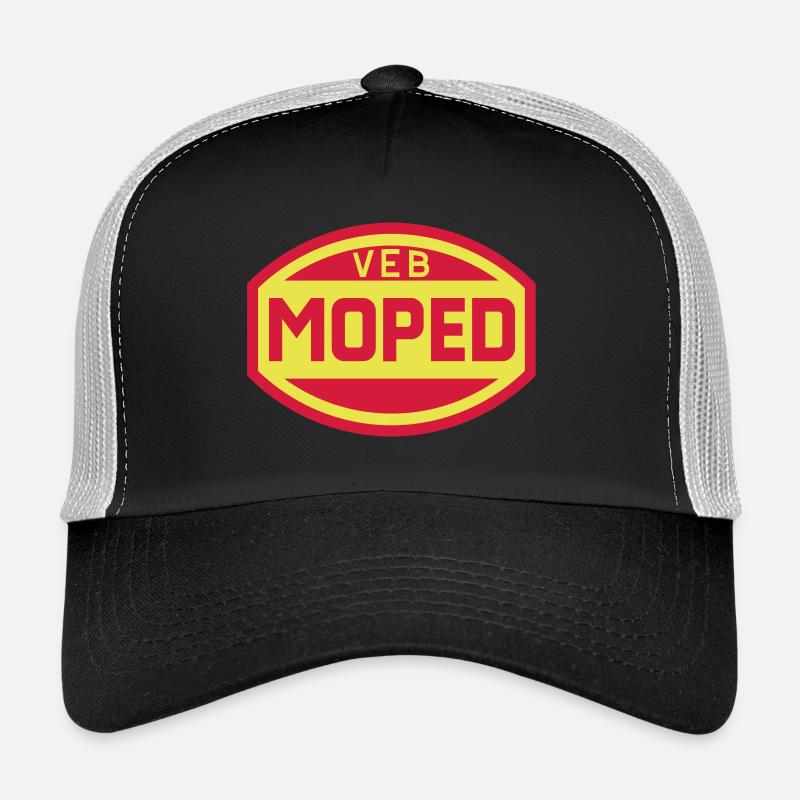 VEB Moped Logo (2c) - Trucker Cap - Schwarz/Steingrau