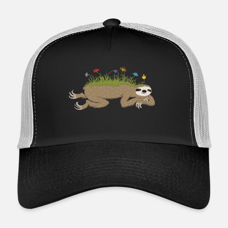 Faultierfrühling - Trucker Cap - Schwarz/Steingrau
