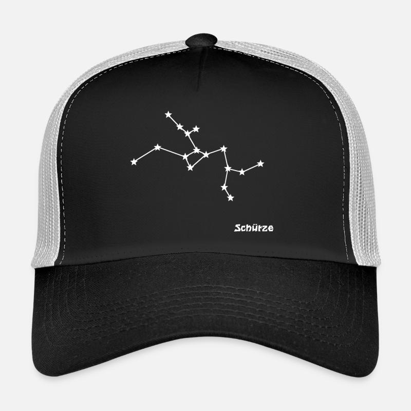 Sternzeichen Schütze - Trucker Cap - Schwarz/Steingrau