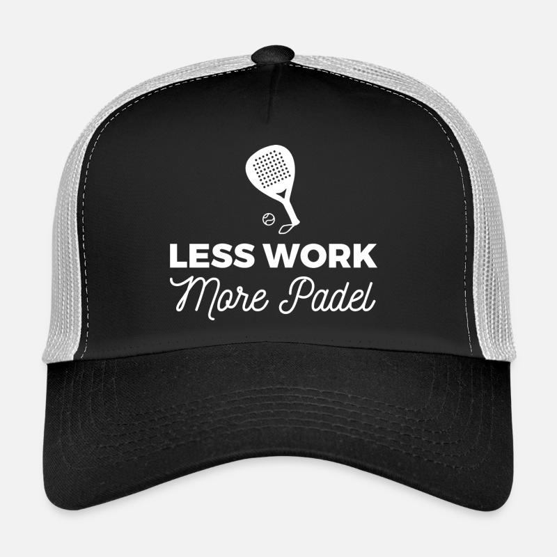 Less Work, more Padel - Casquette trucker  - noir/gris pierre