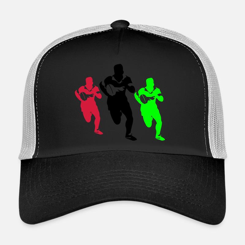 Rugby, Sport - Trucker Cap - Schwarz/Steingrau