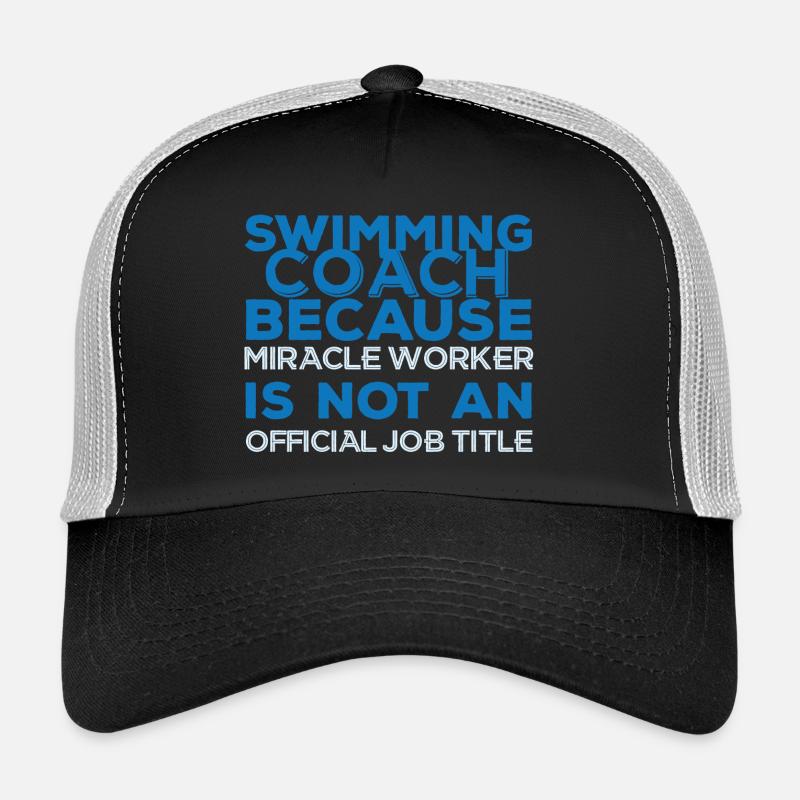 Natation / float: entraîneur de natation, Parce que - Casquette trucker  - noir/gris pierre