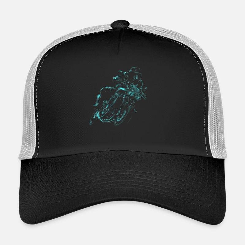 motorcycle - Casquette trucker  - noir/gris pierre