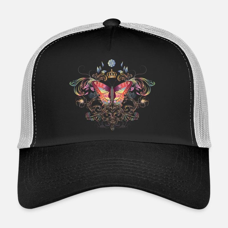 fantasievoller Schmetterling mit Krone Trucker Cap