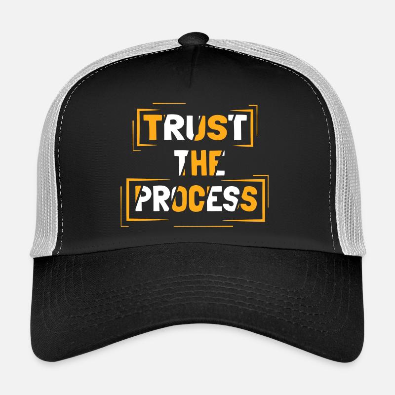 Faites confiance au processus - Casquette trucker  - noir/gris pierre