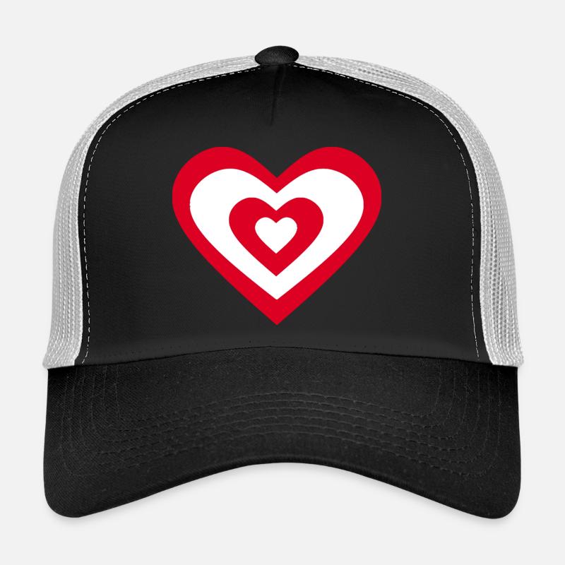 red heart red hearts red heart gift Trucker Cap