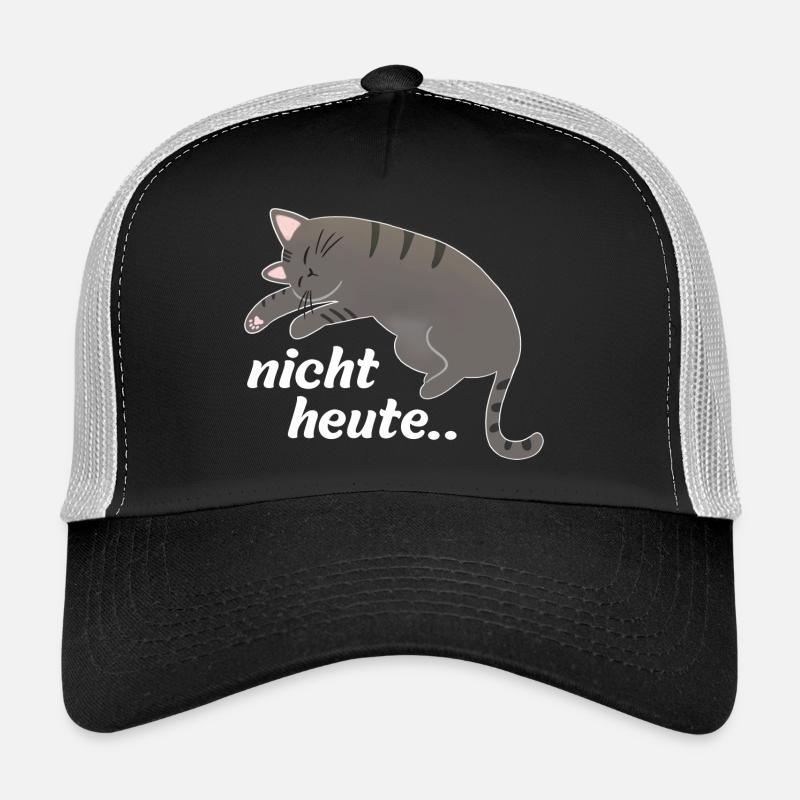 Nicht heute Katze - Trucker Cap - Schwarz/Steingrau