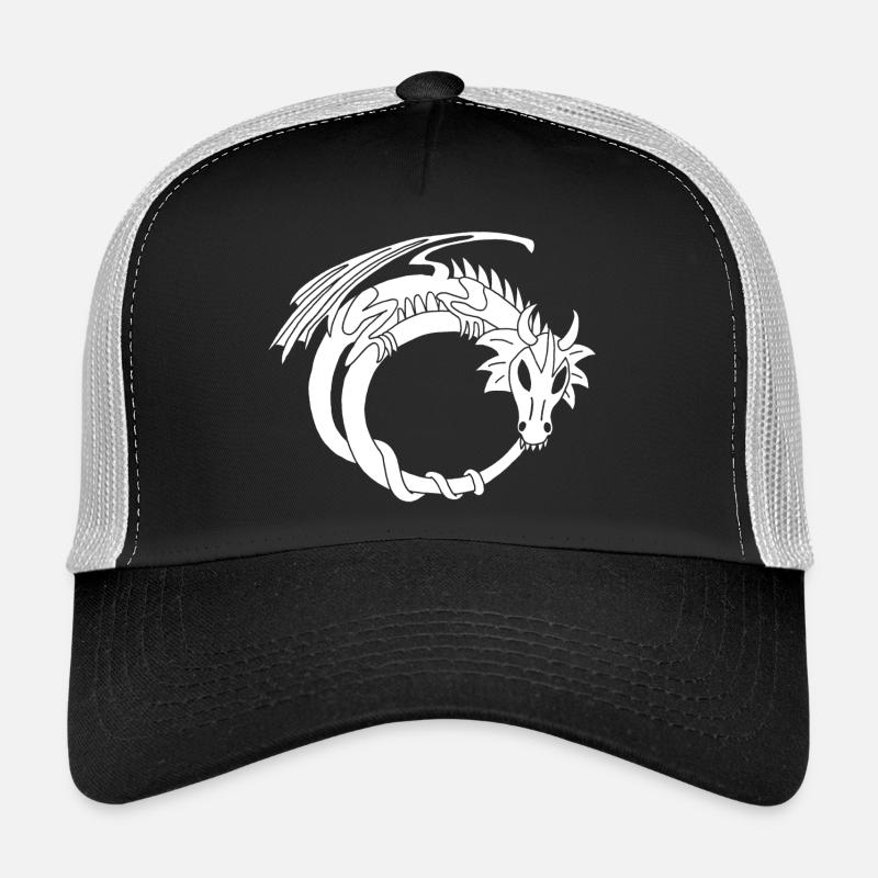 Der Ring des weißen Drachen - Trucker Cap - Schwarz/Steingrau