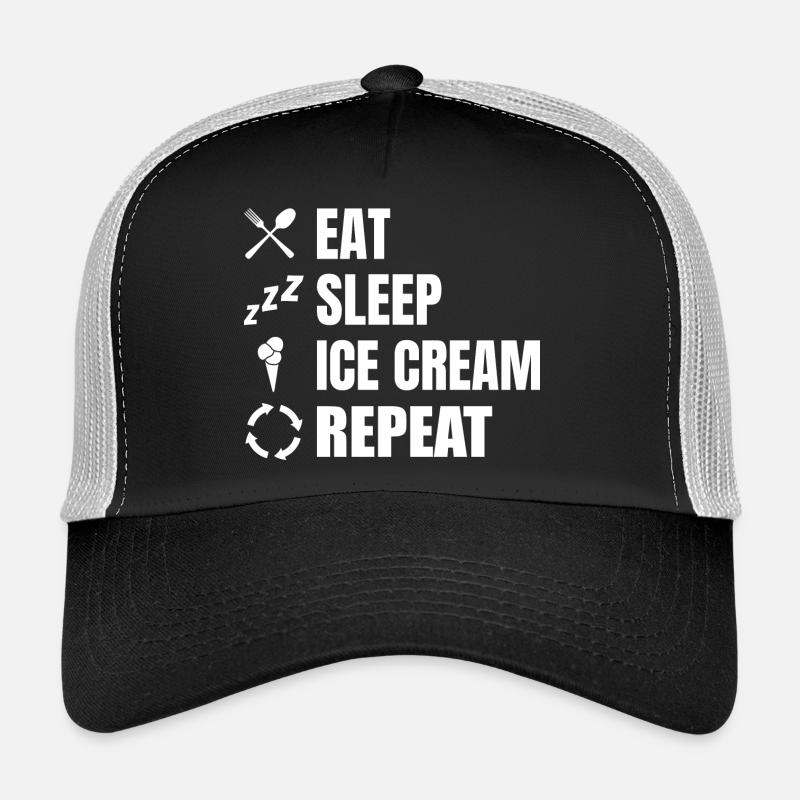 Eat Sleep Ice Cream Repeat Trucker Cap