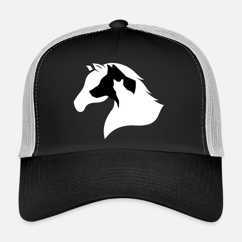 Pferd, Hund, Katze-Silhouette Trucker Cap