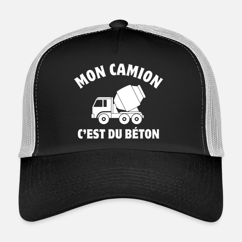 chantier, chef de chantier, engin de chantier Casquette trucker 