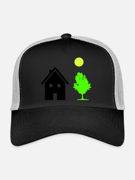 House Tree - Trucker Cap - black/stone grey - Front