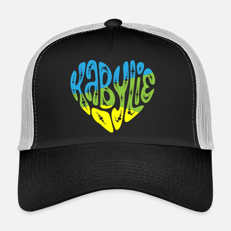 Kabylie Dans Mon Cœur - Casquette trucker - noir/gris pierre