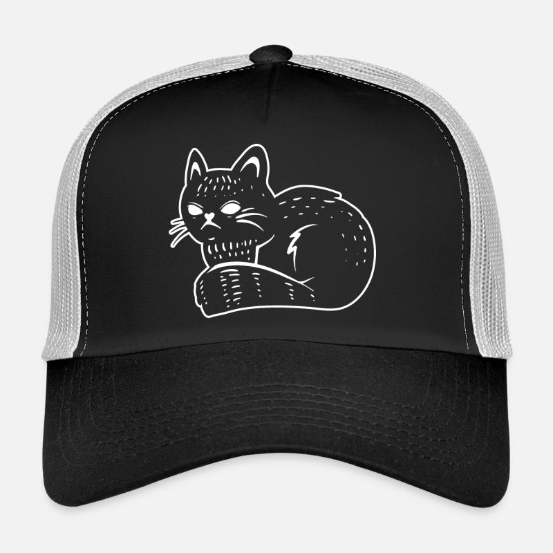 Crabby cat outline Trucker Cap