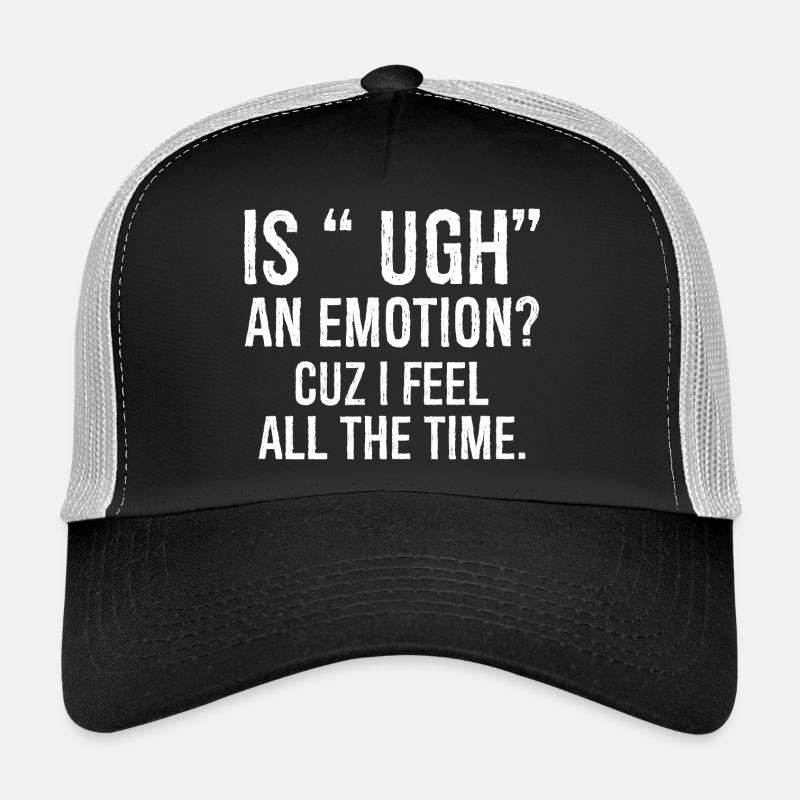 c’est une émotion parce que je me sens drôle chemise - Casquette trucker - noir/gris pierre