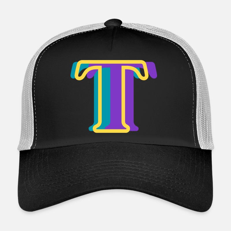 Multi-coloured letter t Trucker Cap