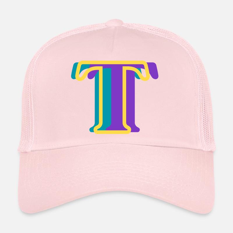 Multi-coloured letter t Trucker Cap