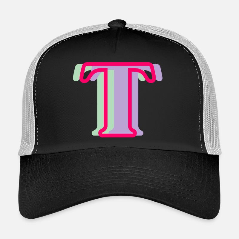 Multicolored letter t Trucker Cap