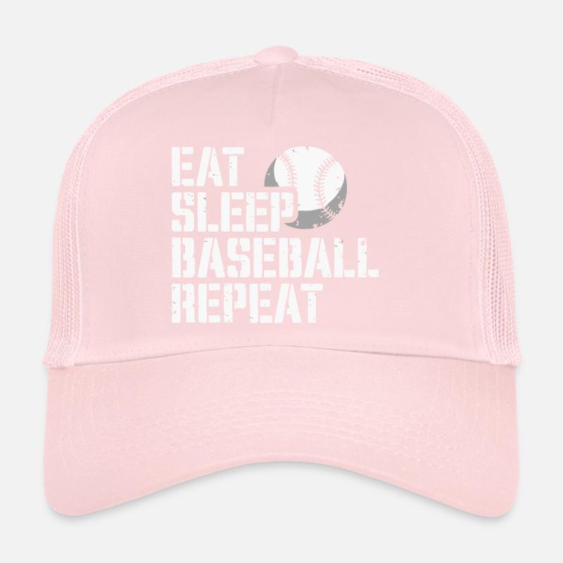 Eat Sleep Baseball Repeat Funny Baseball Lover Trucker Cap