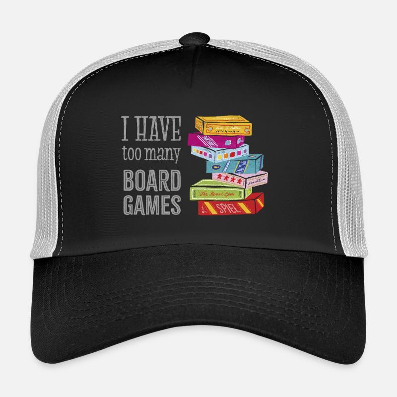 I have too many Boardgames - Trucker Cap - Schwarz/Steingrau