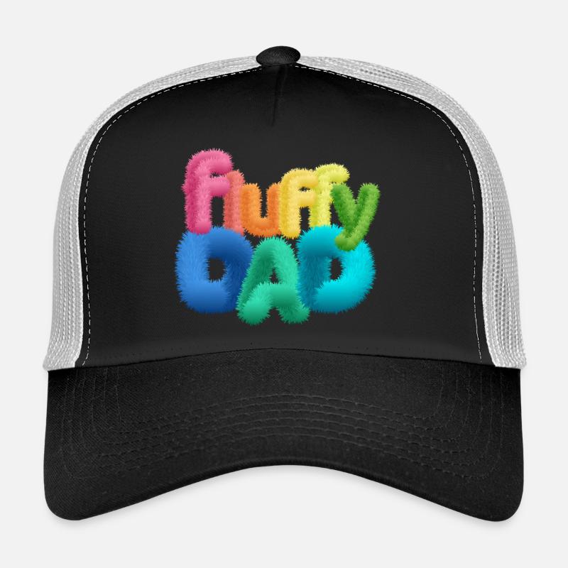 Fluffy Dad – Colorful, Fluffy Typography Trucker Cap