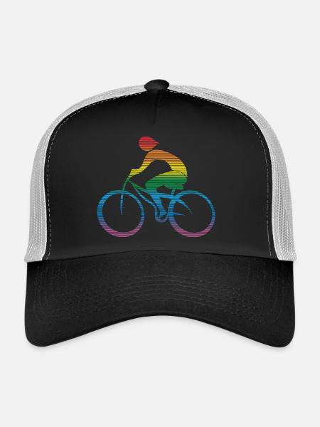 Cycliste - Casquette trucker  - noir/gris pierre - Devant