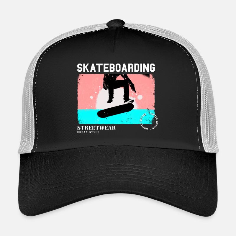 Skateboarding Skate Skater Skateboard Sk8 Vintage Trucker Cap