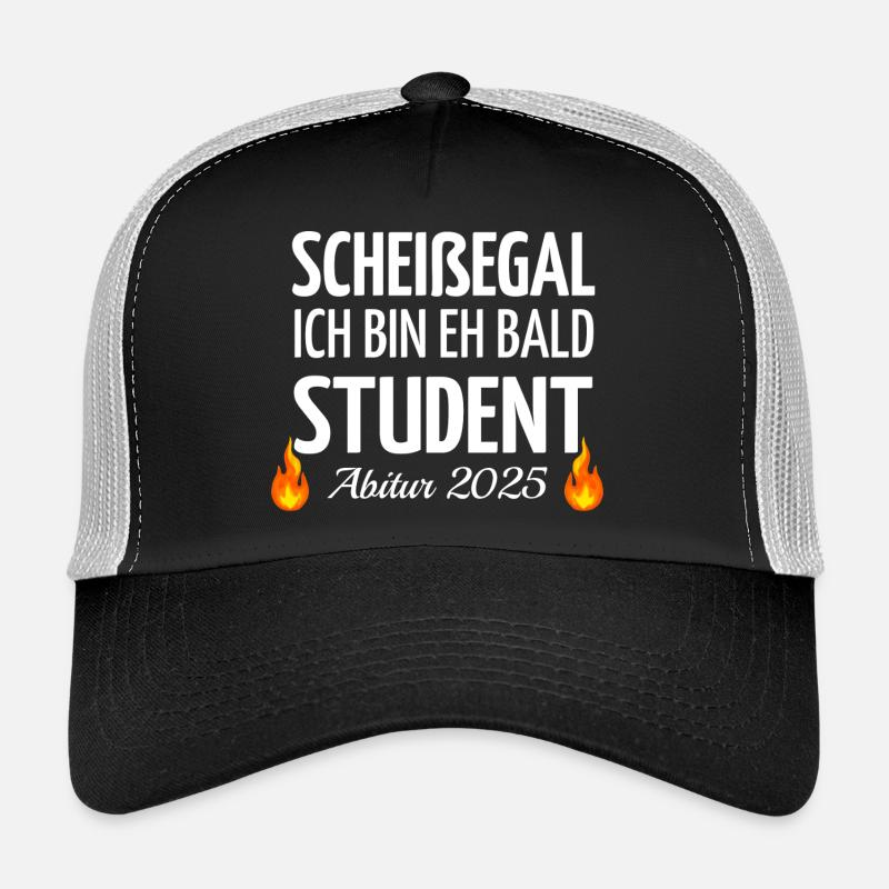 Scheißegal ich bin eh bald Student - Abitur 2025 - Trucker Cap - Schwarz/Steingrau