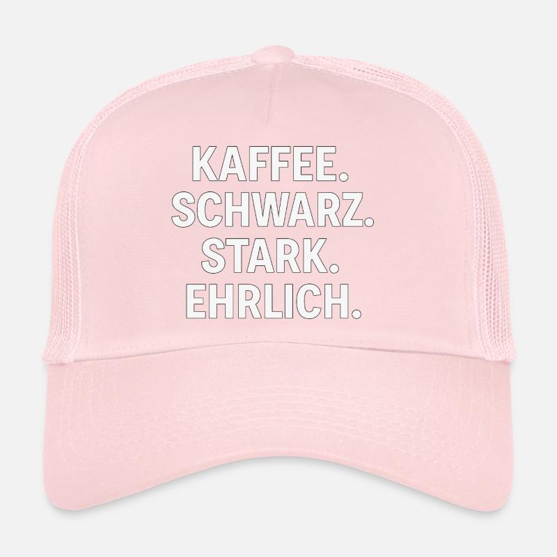 Dicton de café - Café, noir, fort, honnête Casquette trucker 