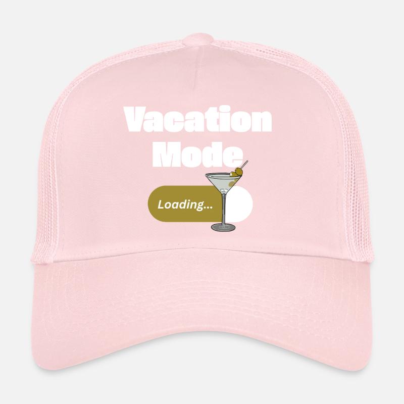 Vacation Mode On – Martini with loading bar (light) Trucker Cap