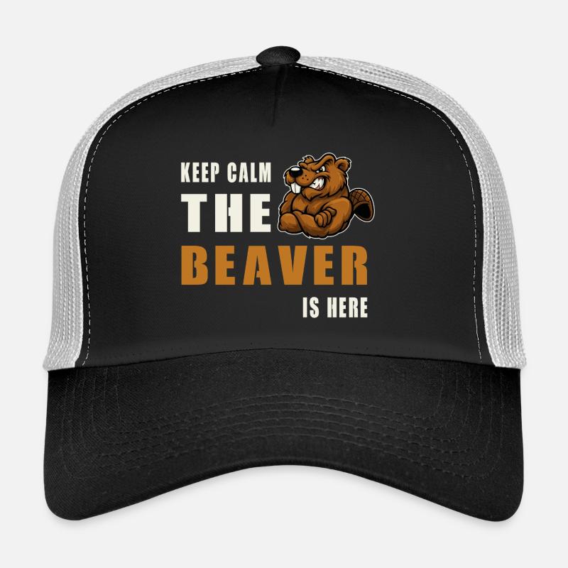 Restez calme, le castor est là Casquette trucker 