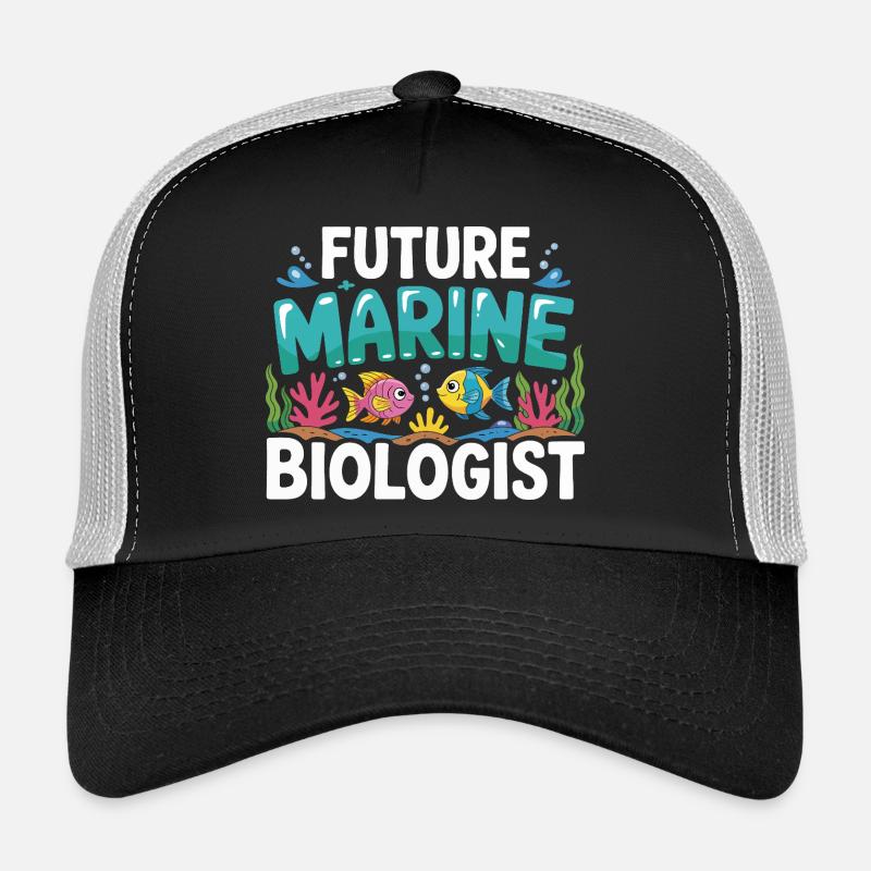 Future Marine Biologist with Fish Trucker Cap