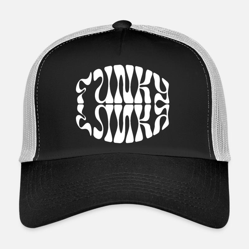 Conception typographique de musique funky - Casquette trucker  - noir/gris pierre
