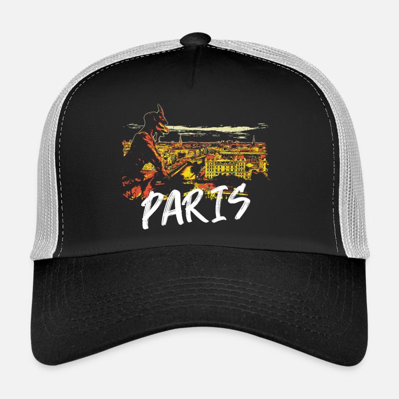 Illustration de Paris avec gargouille Casquette trucker 