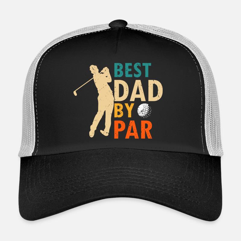 Best Dad By Par Funny Golf Saying Trucker Cap