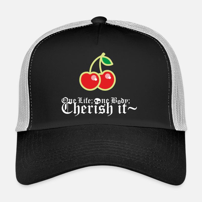 Cherry - Trucker Cap - Schwarz/Steingrau