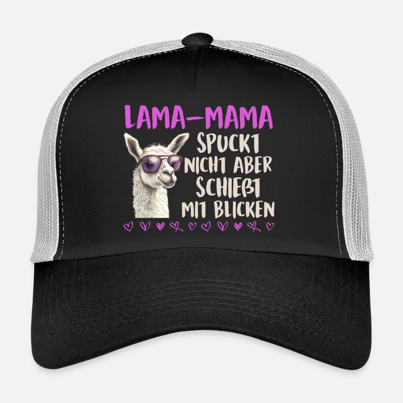 Bientôt maman LLAMA MAMAN NE CRACHE PAS REGARDS Casquette trucker 