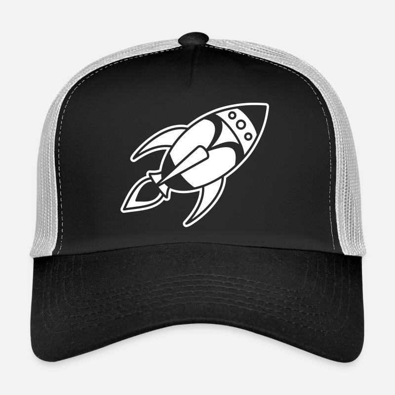 Retro Space Rocket – Weltall Raumschiff Design Trucker Cap