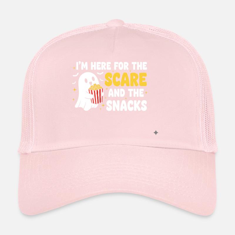 Halloween Ghost and Snacks Trucker Cap