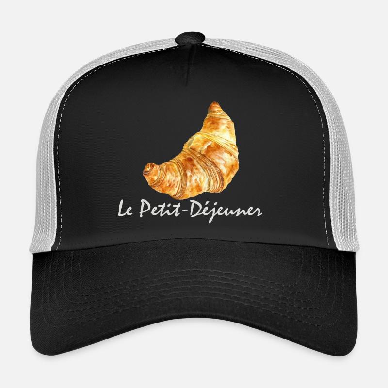 Croissant Petit-déjeuner Français Design Casquette trucker 