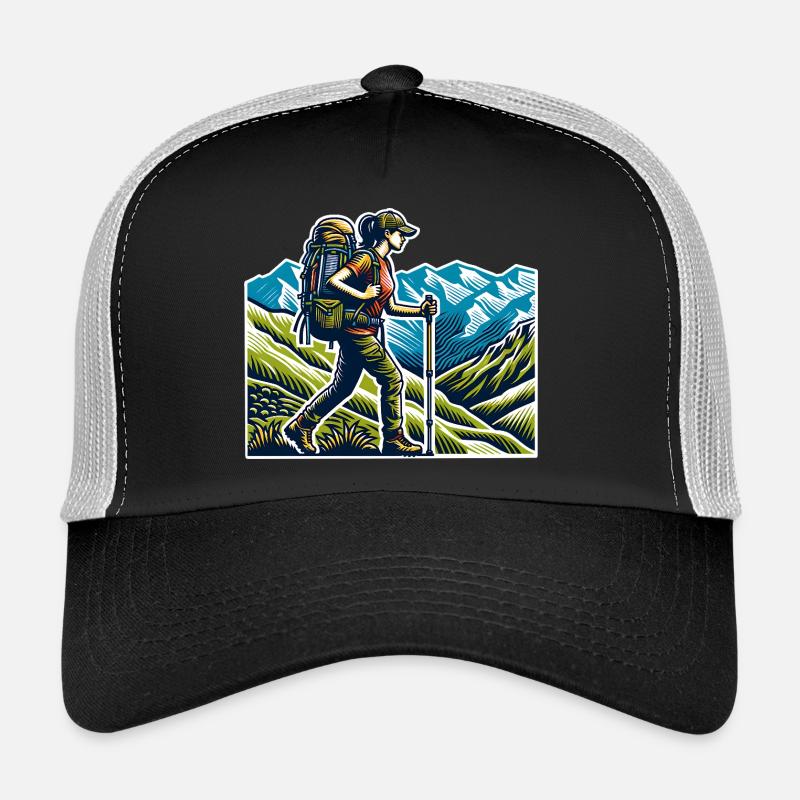 Hiker Hiking Trucker Cap