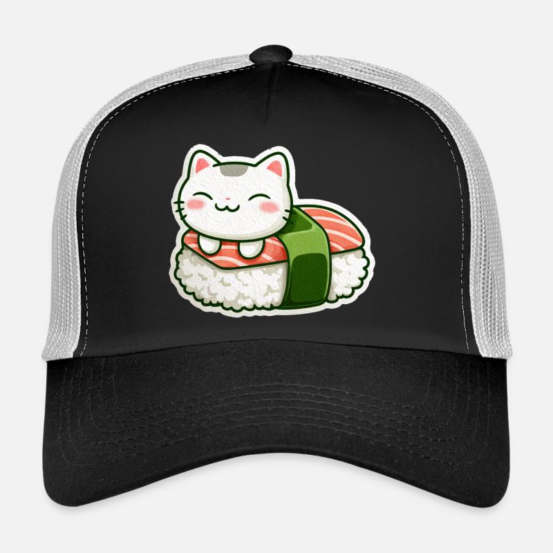 Kawaii Sushi Cat en Roll Casquette trucker 